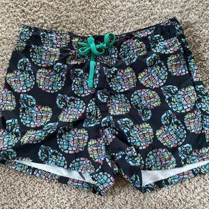 H&M techno-colored skull swim trunks.